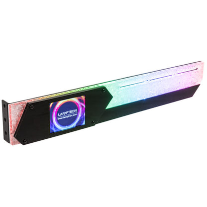 Lamptron horizontaler GPU Halter mit Display - schwarz