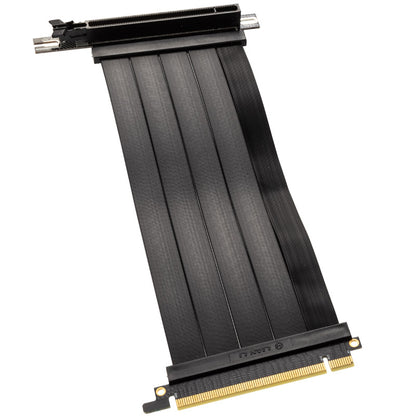 Lian Li PCIe x16 Riser Flachband-Kabel - PCIe 4.0, 200mm, schwarz