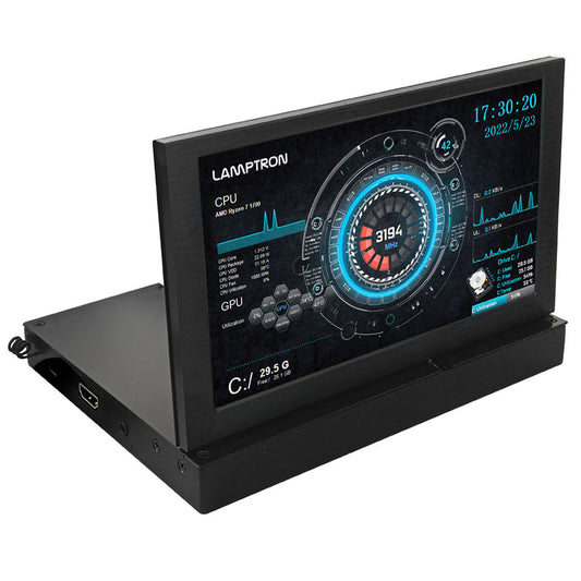 Lamptron HM070 Flip, aufklappbares Display für Hardware Monitoring