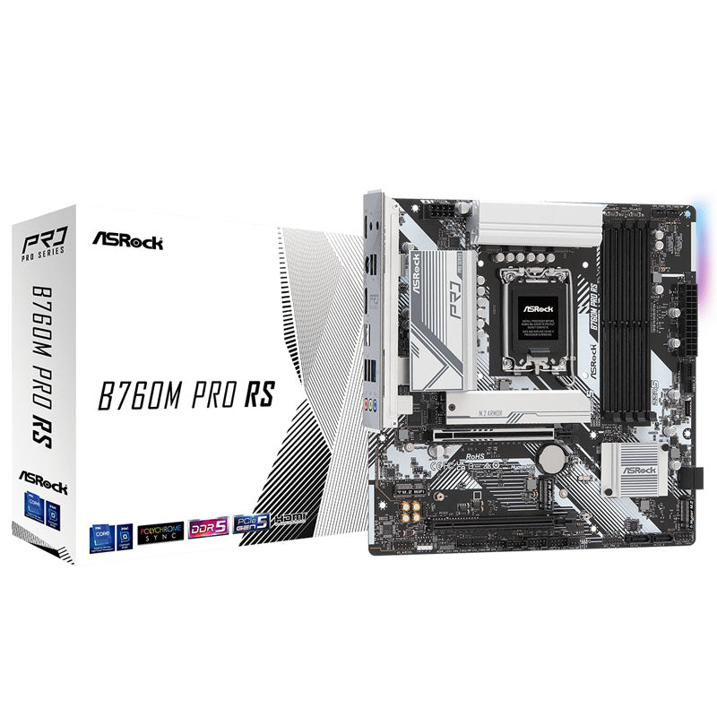 ASRock B760M Pro RS, Intel B760 Mainboard - Sockel 1700, DDR5