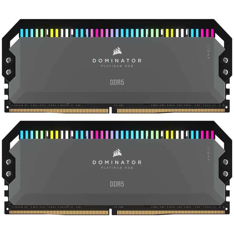 Corsair Dominator Platinum RGB, DDR5-5200, CL40, AMD EXPO - 32 GB Dual-Kit, Grau