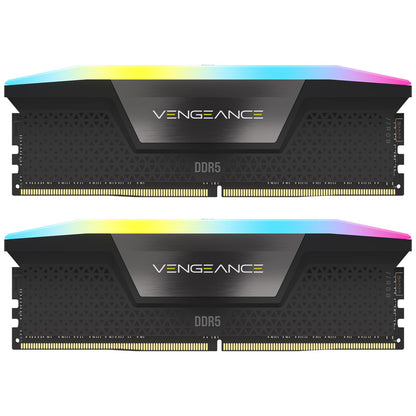 Corsair Vengeance RGB, DDR5-5200, CL40, XMP 3.0 - 64 GB Dual-Kit, Schwarz