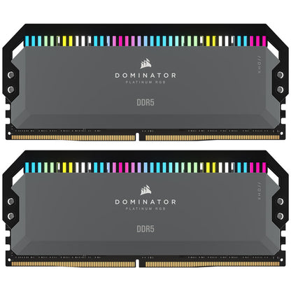 Corsair Dominator Platinum RGB, DDR5-6000, CL36, AMD EXPO - 32 GB Dual-Kit, Grau