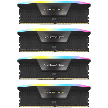 Corsair Vengeance RGB, DDR5-5200, XMP 3.0, CL38 - 192 GB Quad-Kit, Schwarz