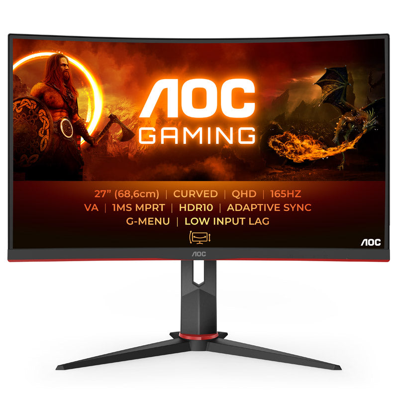 AOC Gaming CQ27G2S/BK, 68,6 cm (27 Zoll) 165Hz, Adaptive Sync, VA - DP, 2x HDMI