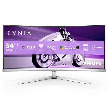 Philips Evnia 8000 34M2C8600, 86,4 cm (34 Zoll), Curved, 175Hz, FreeSync, QD-OLED - DP, 2xHDMI