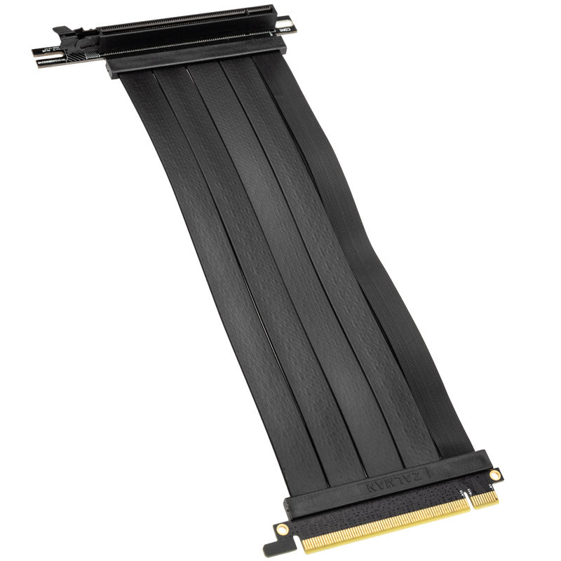 Zalman Riser Flachband-Kabel - PCI-E 4.0 x16, 90 Grad, 22cm - schwarz