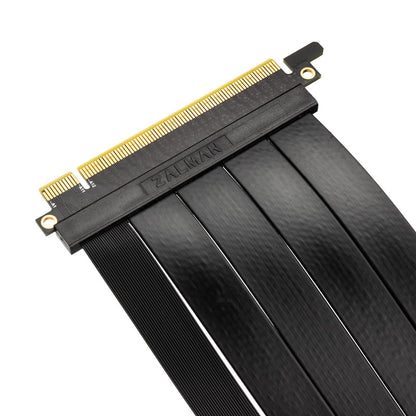 Zalman Riser Flachband-Kabel - PCI-E 4.0 x16, 90 Grad, 22cm - schwarz