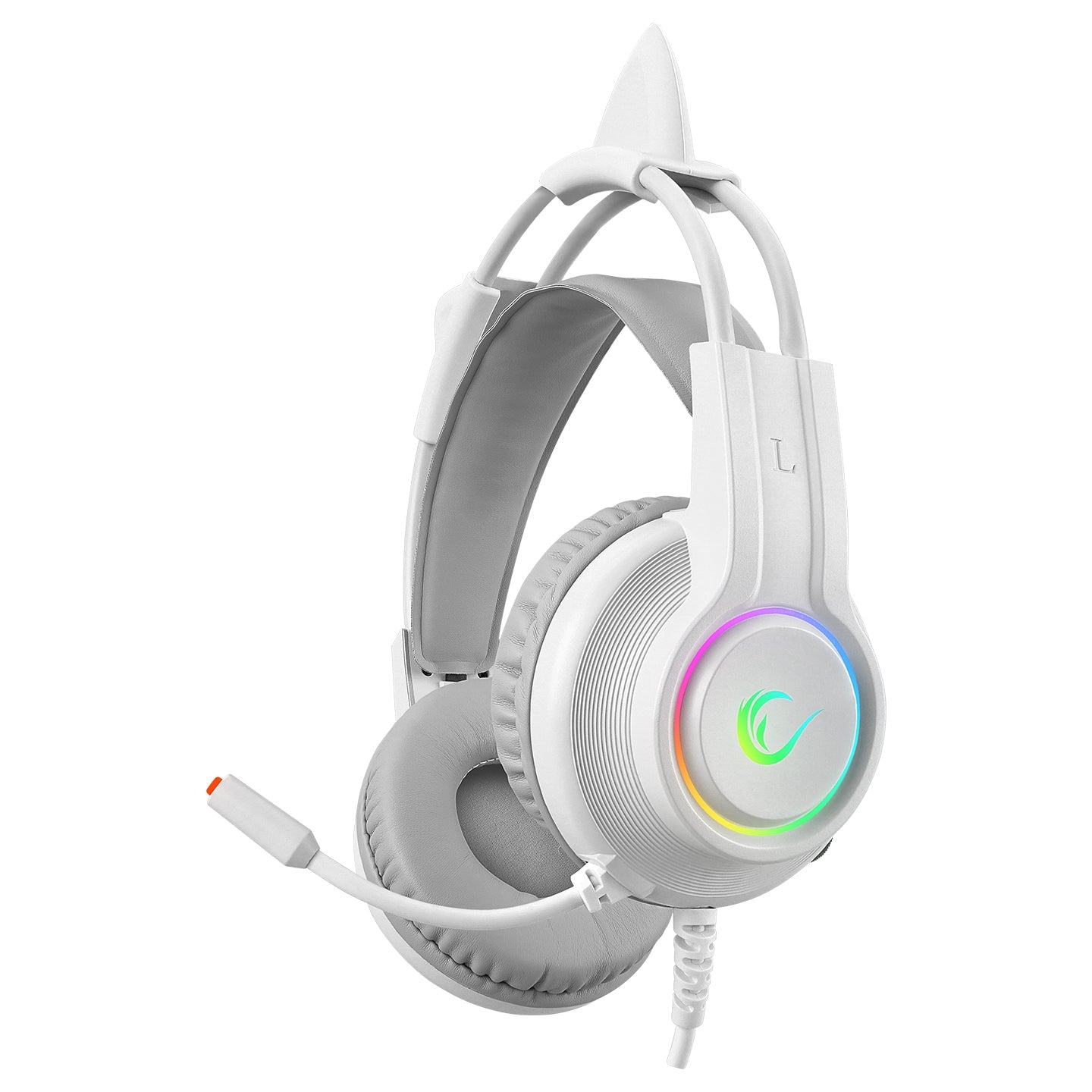 Rampage RM-K91 X-CATTY White USB 7.1 Version RGB Gaming  Microphone Headset