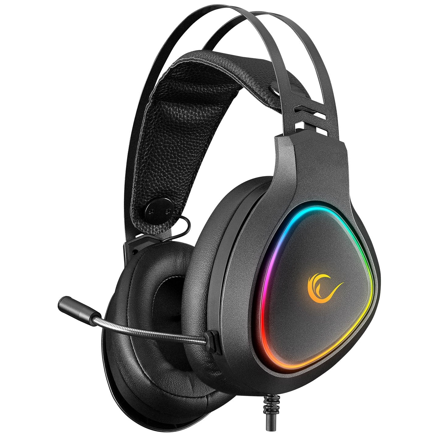 Rampage RMX-G7 SNIPER Black RGB Illuminated.with Flexible Microphone Gaming. Headset