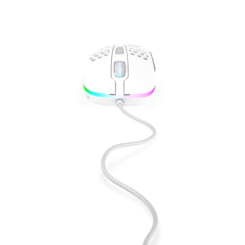 CHERRY XTRFY M4 RGB. Gaming Maus. Weiß. USB Typ-A. Optisch. 16000 DPI Pixart 3389 sensor. Kabeebunden. Kabel 1.8 m