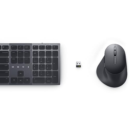 Dell kabelloses Tastatur-und-Maus-Set für die Zusammenarbeit Premier KM900-US Layout-Graphite