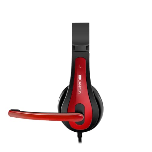 Canyon Headset HSC-1 3.5mm Klinke Mikrofon black/red retail