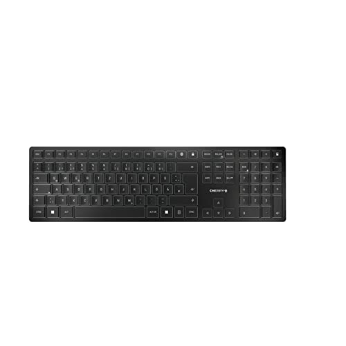 Cherry TAS KW 9100 SLIM Wireless DE-Layout schwarz/silber