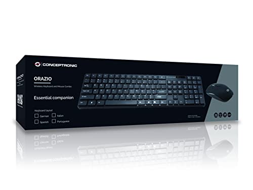 Conceptronic Wireless Tastatur + Maus.Layout deutsch schwarz