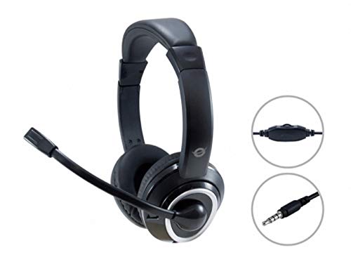 Conceptronic Headset Klinke 2m Kabel.Mikro.int.Bed.Stereo sw