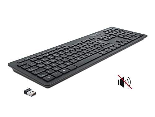 Delock USB Tastatur 2.4 GHz kabellos schwarz - Lautlos