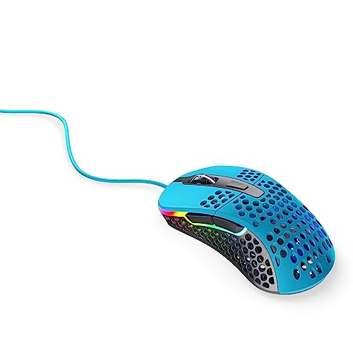 CHERRY XTRFY M4 RGB Gaming Maus - Für Rechtshänder. Optisch. Blau RGB-Beleuchtung