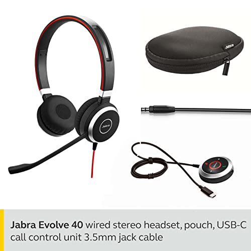 Jabra On Ear Headset Evolve 40 MS Stereo