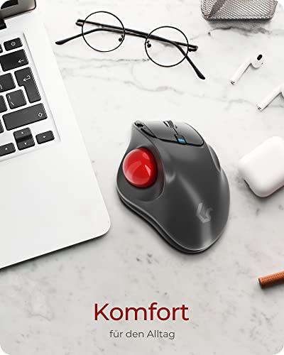 Keysonic MSM KSM-6101RF-EGT Wireless ERGO Trackball grau retail