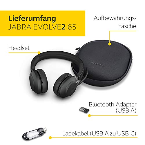 Jabra On Ear Headset Evolve2 65 MS Stereo