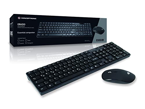 Conceptronic Wireless Tastatur + Maus.Layout deutsch schwarz