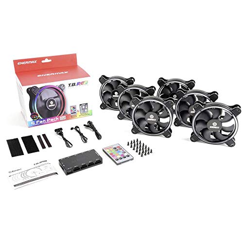 Enermax Lüfter 120*120 T.B. RGB 6 Fan Pack beleuchtet+Fernb.