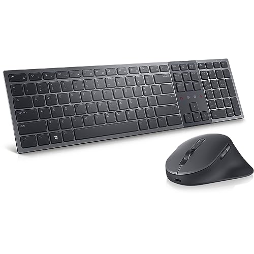 Dell kabelloses Tastatur-und-Maus-Set für die Zusammenarbeit Premier KM900-US Layout-Graphite