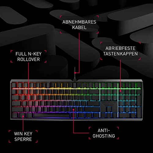 Cherry TAS MX 3.0S RGB Corded DE-Layout weiß MX RED