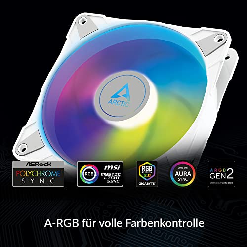 ARCTIC P12 PWM PST A-RGB 0dB weiß 120mm Gehäuselüfter