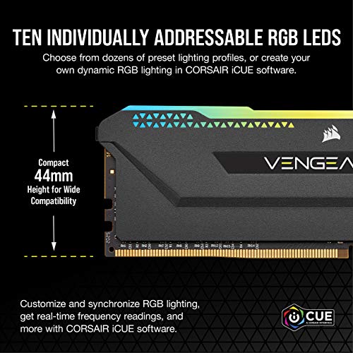 Corsair Vengeance RGB PRO SL-DDR4-Kit-64 GB: 2 x 32 GB-DIMM 288-PIN-3600 MHz / PC4-28800-ungepuffert