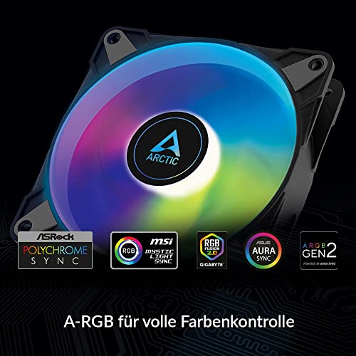 ARCTIC P14 PWM PST A-RGB 0dB schwarz (3er-Pack) 140mm Gehäuselüfter