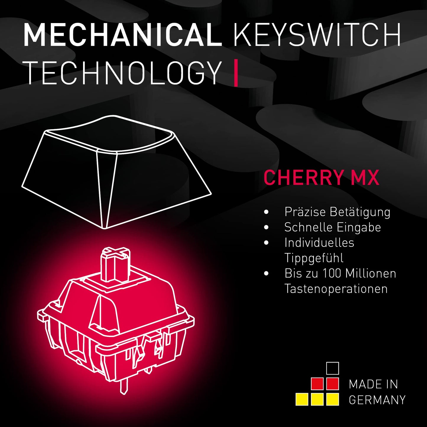 Cherry TAS MX 3.0S RGB Corded DE-Layout weiß MX BLACK